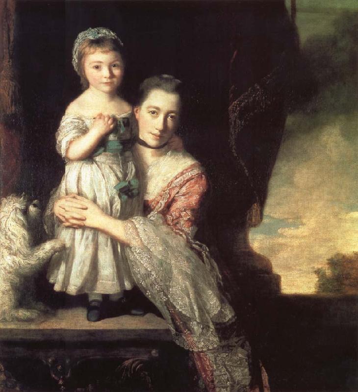 REYNOLDS, Sir Joshua Georgiana,Countess spencer,and Her daughter Georgiana,Later duchess of Devonshire